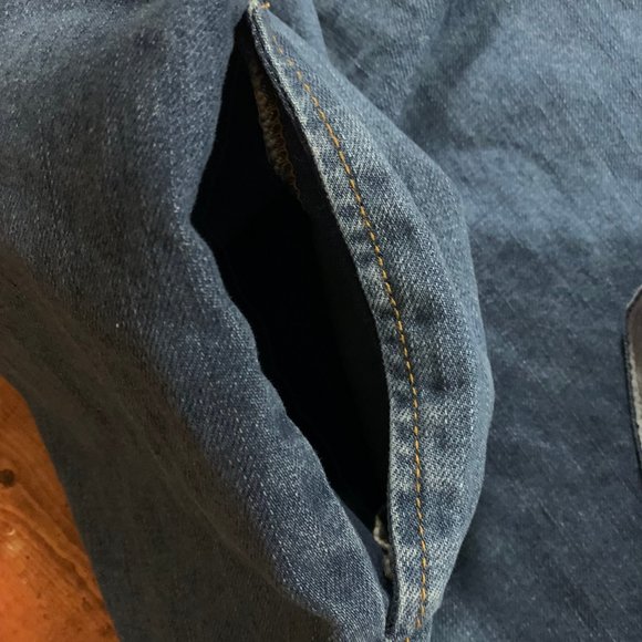 Women's Free People Dreaming of Denim Hendrix Blue XS Long Sleeve Tunic EUC - Picture 5 of 10